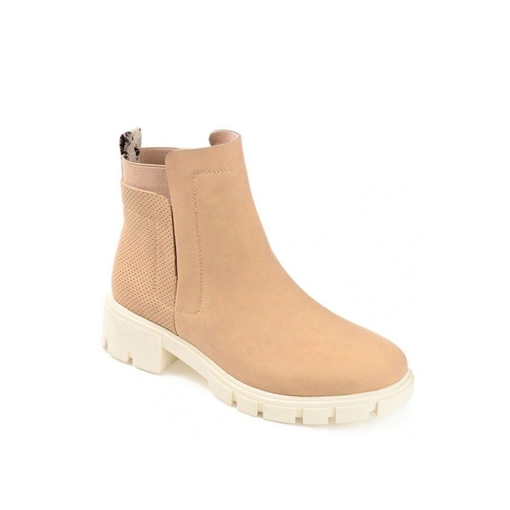 Journee Collection Womens 8 M Tan Jeeva Zip Up Ankle Booties NIB MH4 - Picture 1 of 5